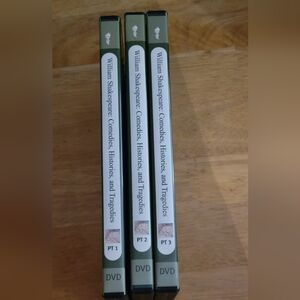 William Shakespeare: Comedies, histories, & tragedies Parts 1-3 DVDs Teaching Co